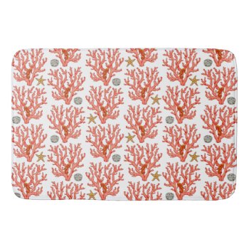 Sea Coral Bathroom Mat by stickywicket at Zazzle