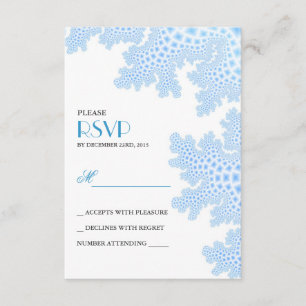 Sea Coral Beach Wedding RSVP Cards