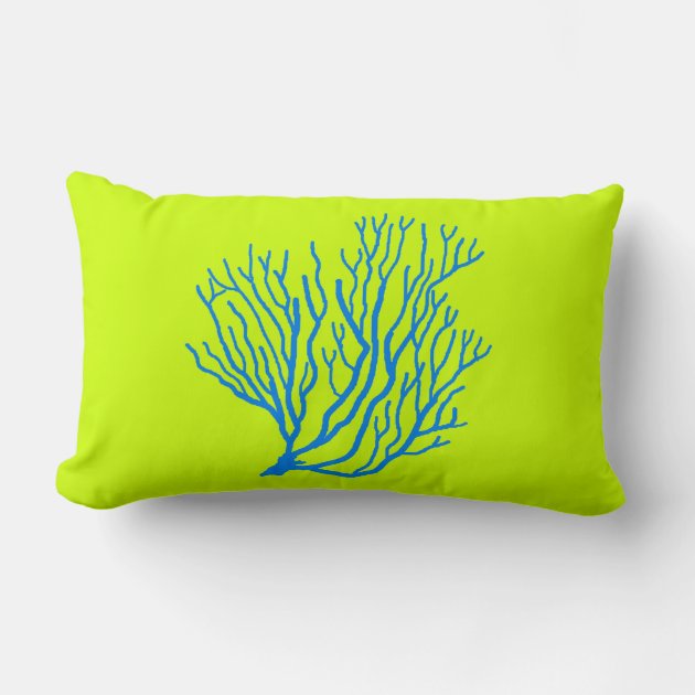 Coral and best sale green throw pillows