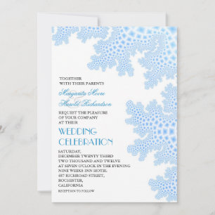 Sea Coral Modern Beach Wedding Invitation