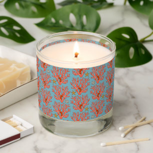 Sea coral with sea creatures scented candle