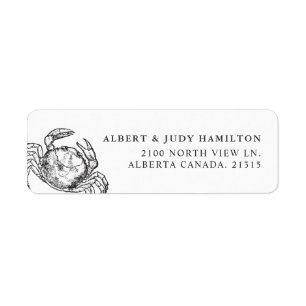 Sea Crab Custom Return Address Label