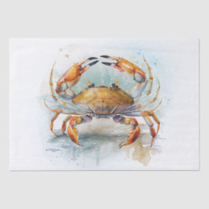 Sea Crab Watercolor Tissue Paper