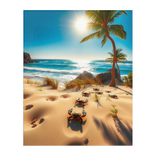 Sea Crabs on Tropical Beach – Serene Ocea Acrylic Print