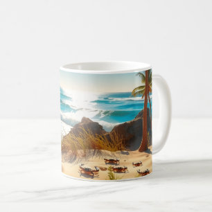 Sea Crabs on Tropical Beach – Serene Ocea Coffee Mug