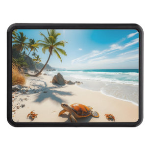 Sea  Crabs on Tropical Beach – Serene Ocea Hitch Cover