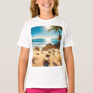 Sea  Crabs on Tropical Beach – Serene Ocea T-Shirt
