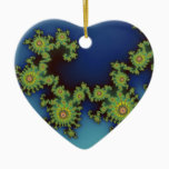 Sea Creature Christmas fractal Ceramic Ornament