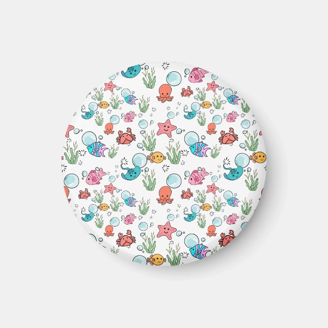 Sea creature magnet, sea creature homeware magnet (Front)