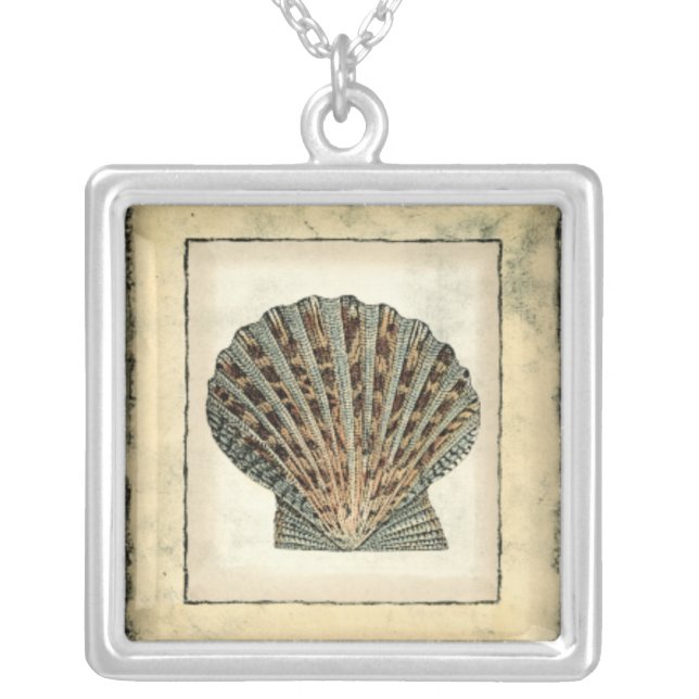 Sea Creatures by the Shore Silver Plated Necklace (Front)