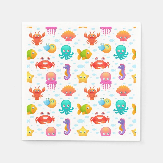 Sea Creatures Napkins (Front)