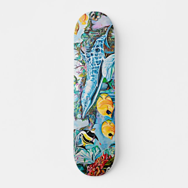 Sea Creatures Oceanic Skateboard Deck (Front)