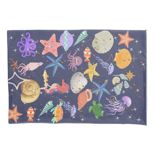 Sea Creatures Pillowcase (Front)