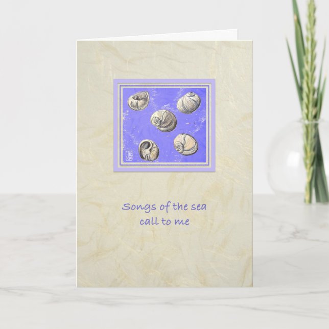 Sea Creatures Shells Thinking of You Card (Front)