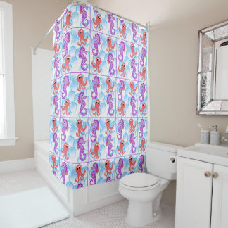 Sea Creatures Shower Curtains | Zazzle - Sea Creatures Shower Curtain