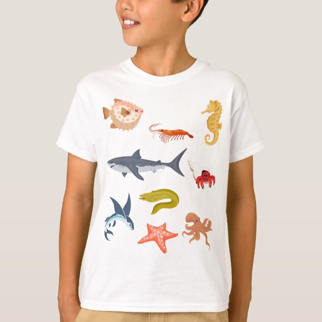 Sea Creatures T-shirt (Front)
