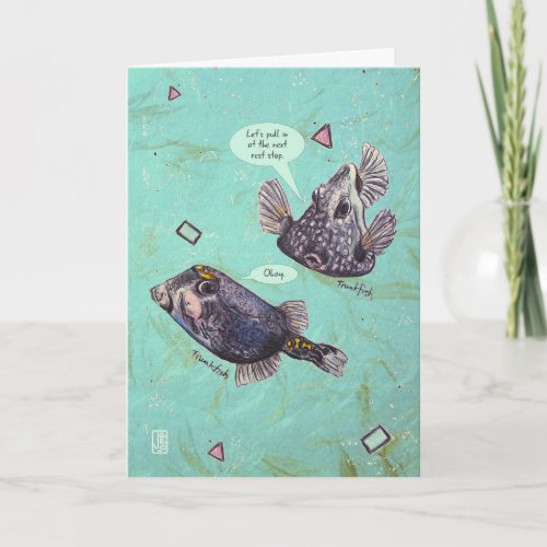 Sea Creatures Trunkfish Anniversary Card