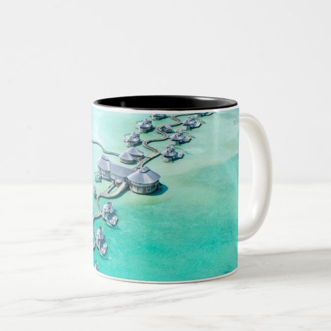 Sea Creatures Two-Tone Coffee Mug (Front Right)