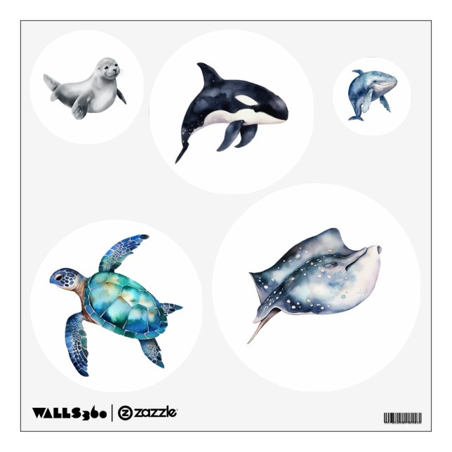 Sea Creatures  Wall Decal (Front)