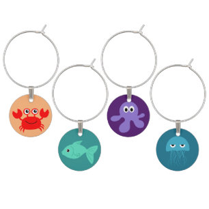 Sea Creatures wine charms