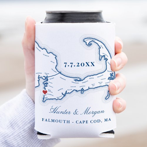 Sea Crest Falmouth Cape Cod Wedding Favor Can Cooler