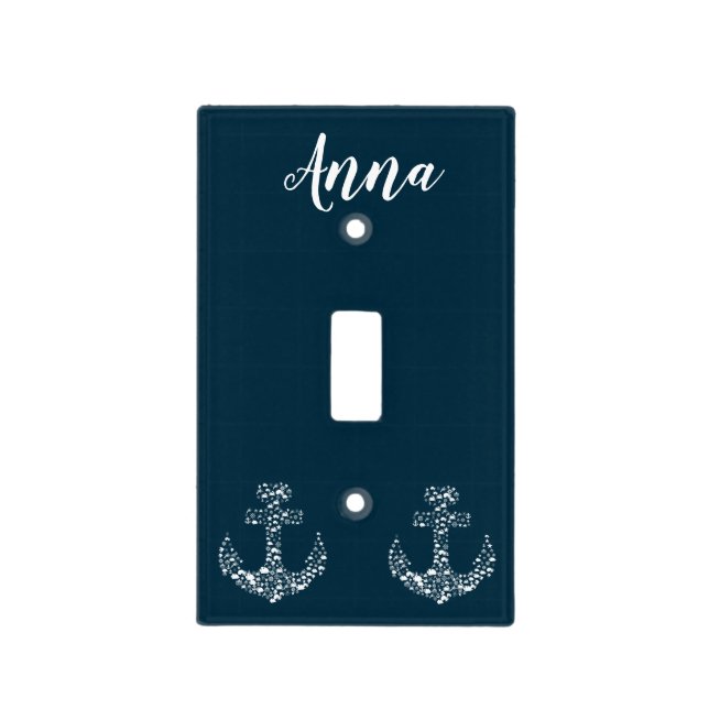 Sea Critters Anchor Nautical / Coastal Light Switch Cover (Front)