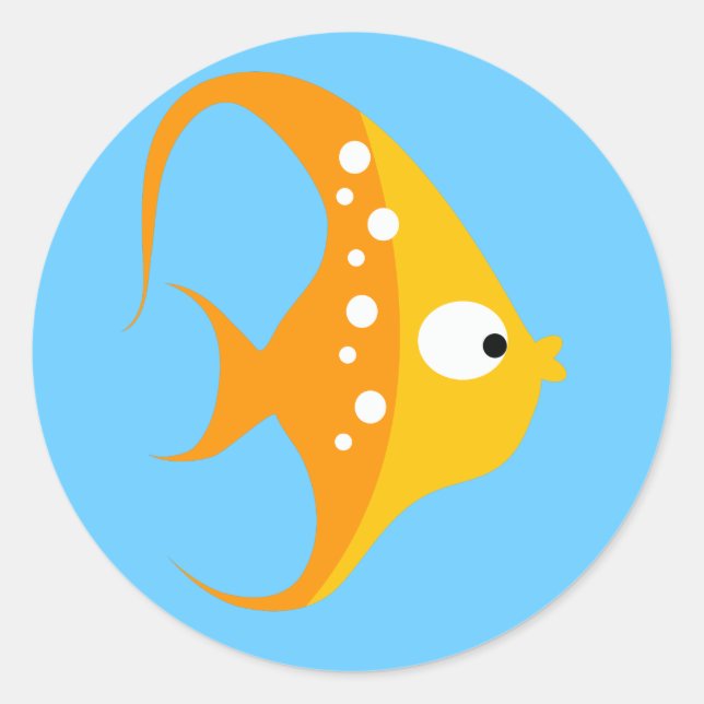 SEA CRITTERS ANGEL FISH Envelope Seals / Toppers (Front)