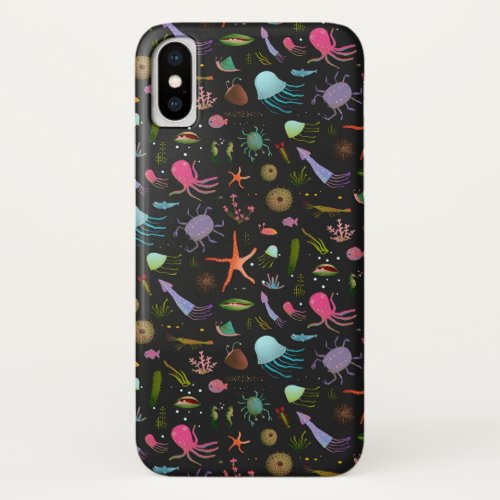 Sea Critters Pattern iPhone X Case