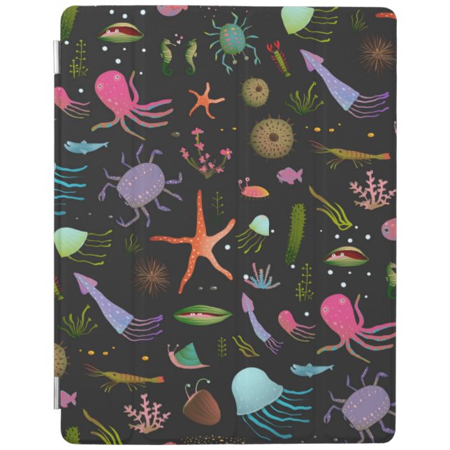 Sea Critters Pattern iPad Smart Cover (Front)