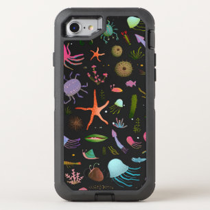 Sea Critters Pattern OtterBox Defender iPhone SE/8/7 Case