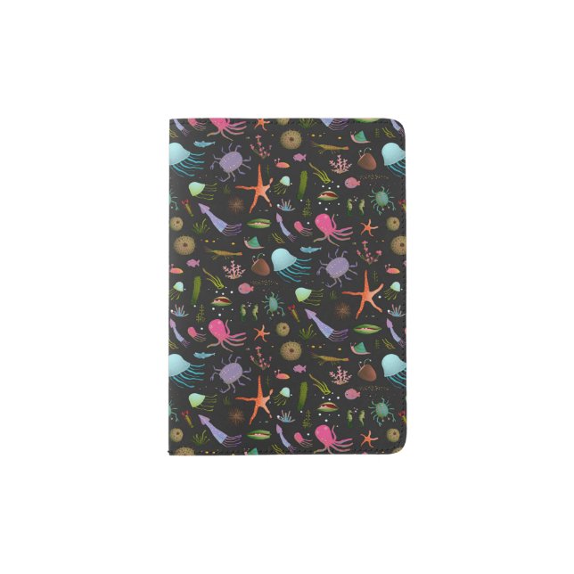 Sea Critters Pattern Passport Holder (Front)