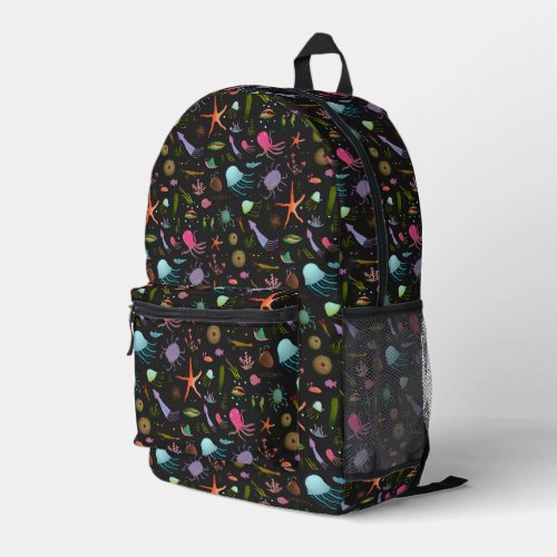 Sea Critters Pattern Printed Backpack