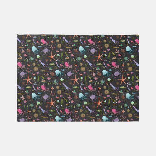 Sea Critters Pattern Rug