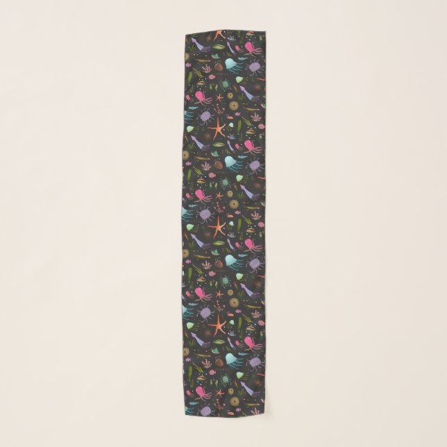 Sea Critters Pattern Scarf (Front)