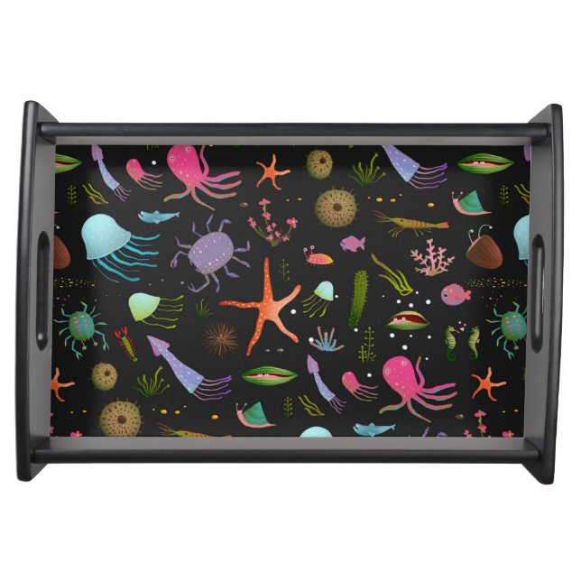 Sea Critters Pattern Serving Tray (Front)