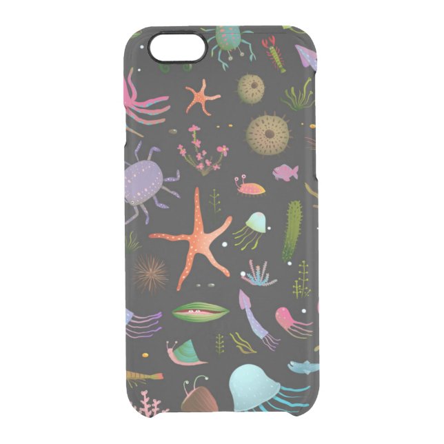 Sea Critters Pattern Uncommon iPhone Case (Back)