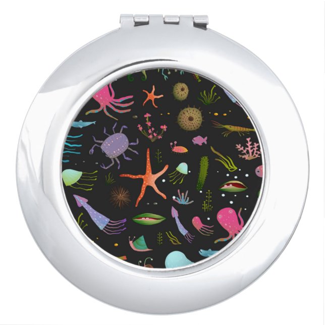 Sea Critters Pattern Vanity Mirror (Front)