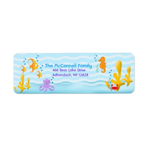 SEA CRITTERS PRINTABLE ADDRESS LABELS