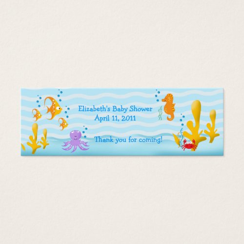 SEA CRITTERS Shower  Birthday Favor Tag