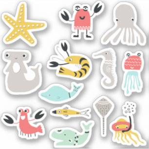 Sea Critters x13 Sticker