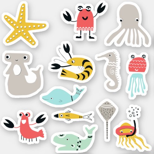 Sea Critters x13 Sticker