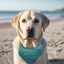 Sea Dog Name Pet Bandana Collar