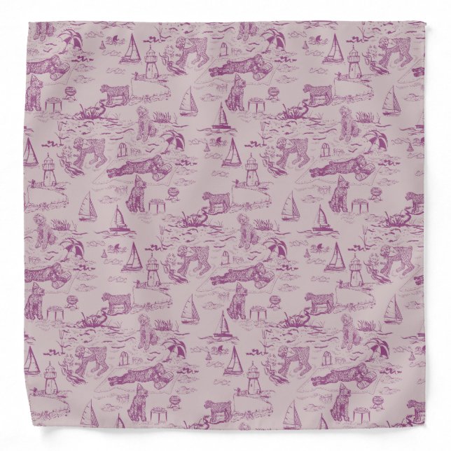 Sea Dog Toile Bouvier Des Flandres Beach Sand Bandana (Front)