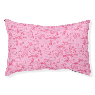 Sea Dog Toile Bouvier Des Flandres Ocean Pinks Pet Bed