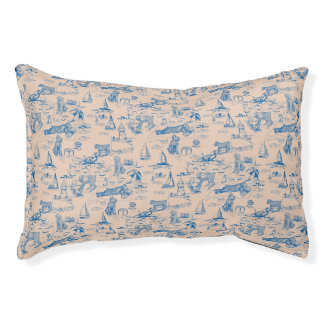 Sea Dog Toile Bouvier Des Flandres Sandy Blue Pet Bed