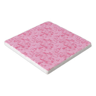 Sea Dog Toile Pink  Trivet