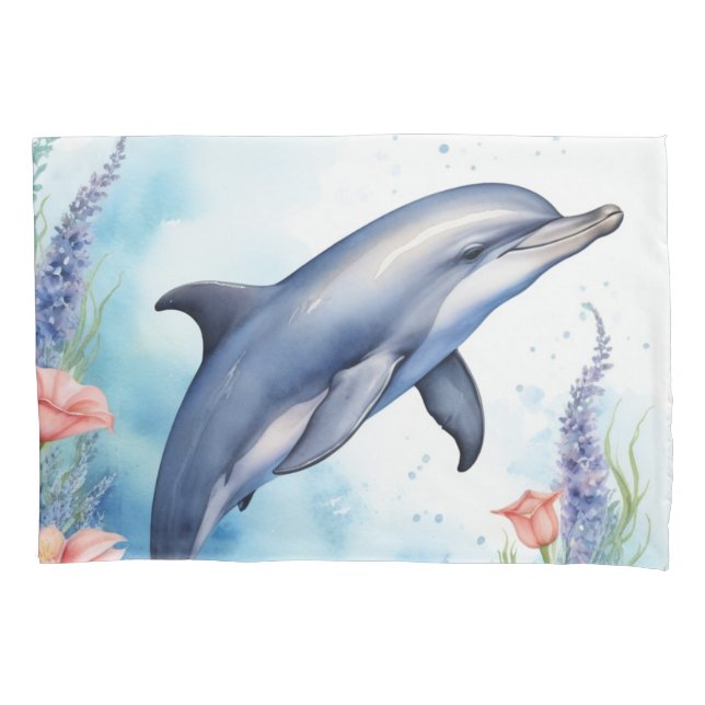 Sea Dolphin Pillow Case (Front)