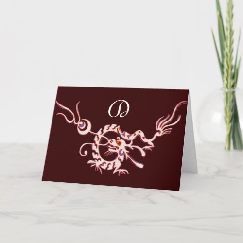 SEA DRAGON 2 MONOGRAM NOTE CARD