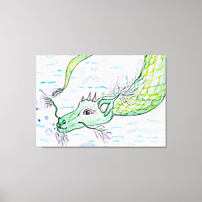 Sea dragon art Stretched Canvas Print (Front)