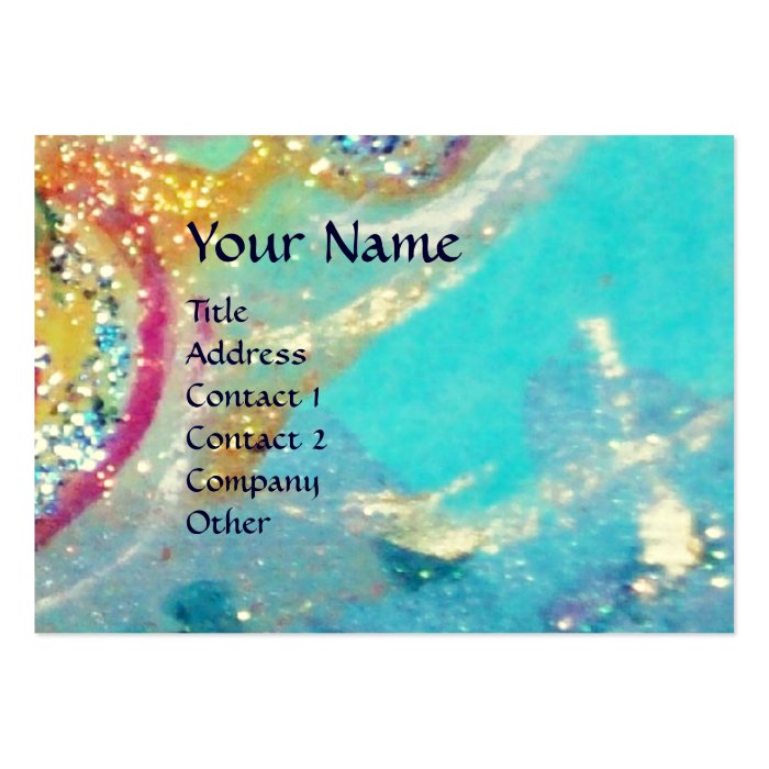 , blue yellow pink purple Business Card Template